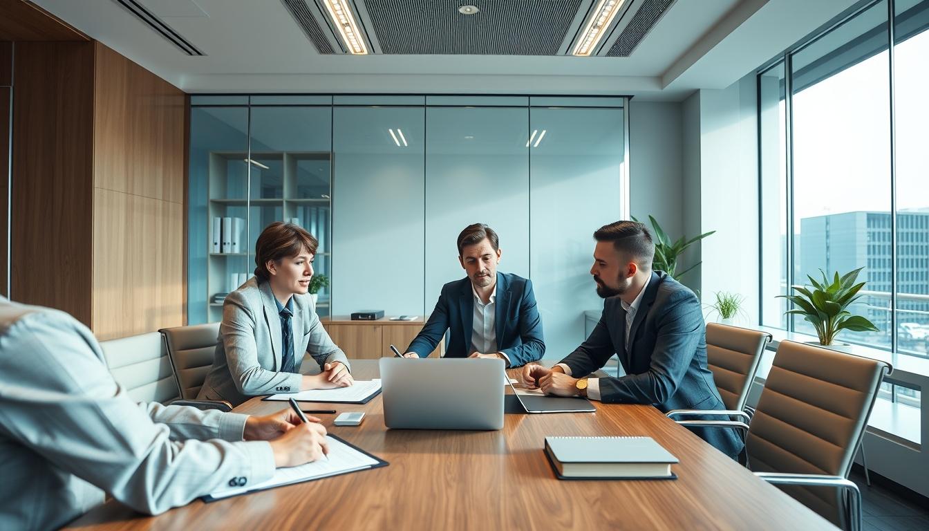 Family reviewing legal documents